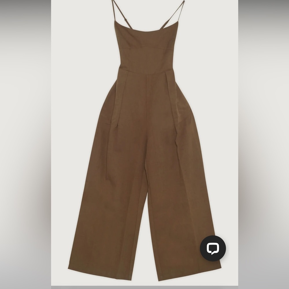 Oak + Fort linen blend jumpsuit NWT size S in Tan